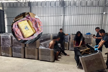 Police Seize 10 Million Meth Pills Hidden in Sofa's in Chiang Rai Warehouse