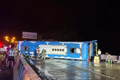 Double-Decker Tour Bus Crashes
