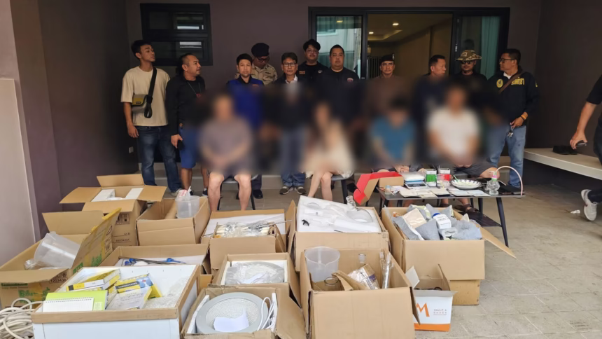 Police Raid Chinese Run Ketamine-Meth Drug Lab in Pattaya, Thailand