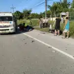 Motorcycle Rider Dies After Crashing into Mazda Pickup in Chiang Rai