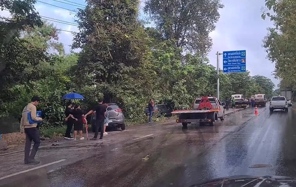 7 Vehicles Crash in Lampang1