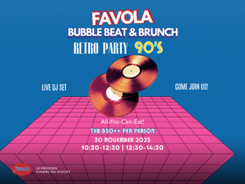 Favola Brings Retro Bubble Beat & Brunch to Chiang Rai