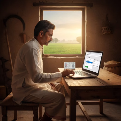 indian-farmer-checking-pm-kisan-status-aadhaar-