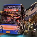 Passenger Bus Crashes into Freight Truck