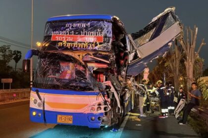 Passenger Bus Crashes into Freight Truck