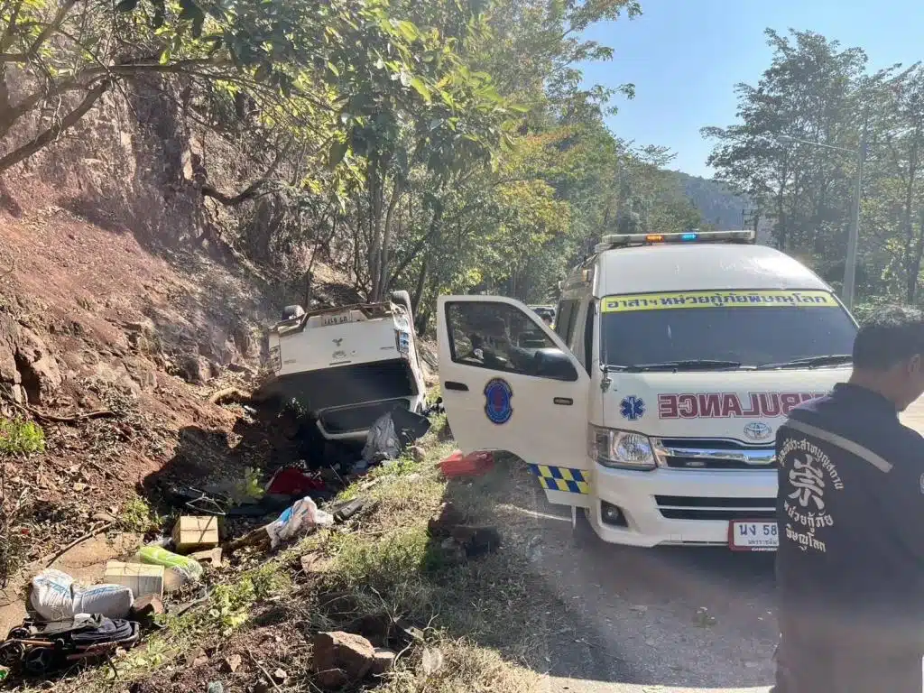 Pickup Truck Crashes and Overturns