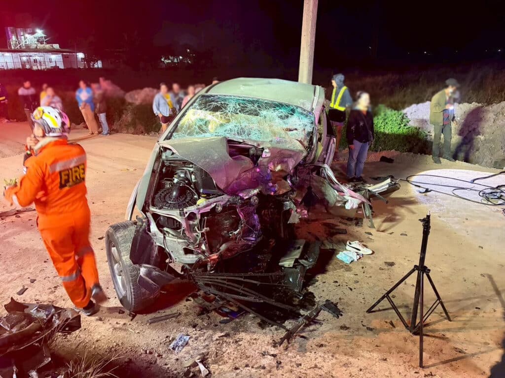 Pickup Truck Crash Head-on in Chiang Rai