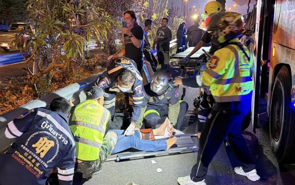 Passenger Bus Crashes into Freight Truck