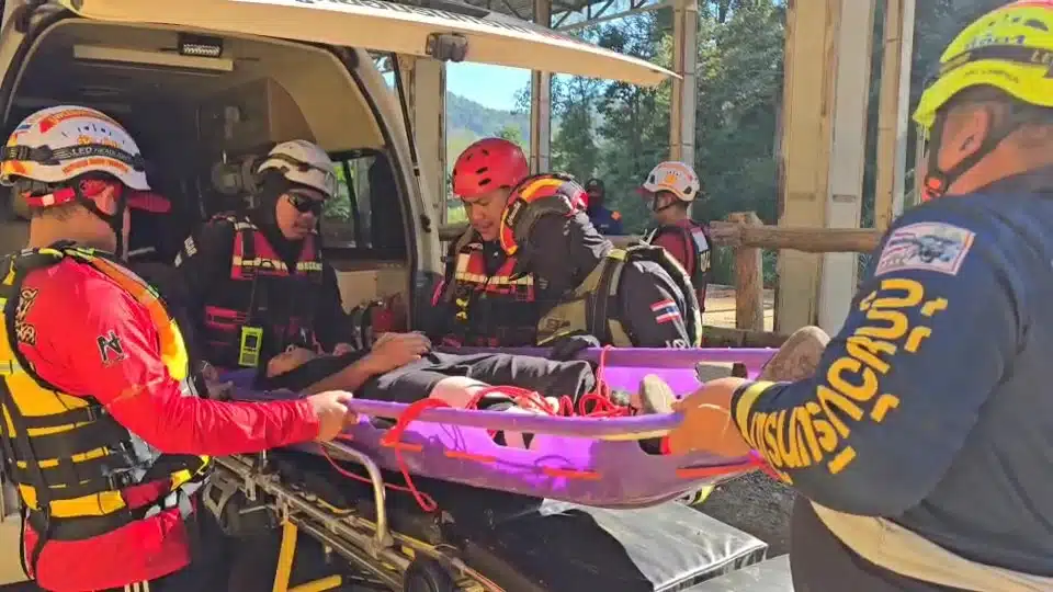 Chiang Mai Hold the World's First Joint Rescue Drill With Elephants, K-9's and Humans