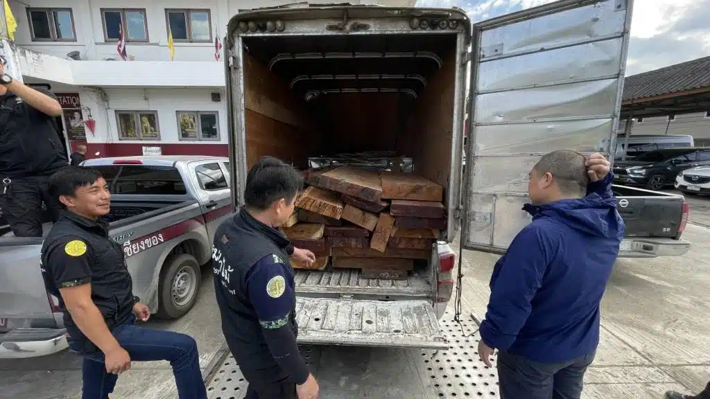 Man Smuggling Rosewood Crashes Pickup