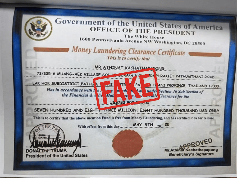 Fake Trump Document