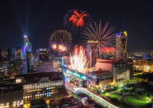 Bangkok fireworks