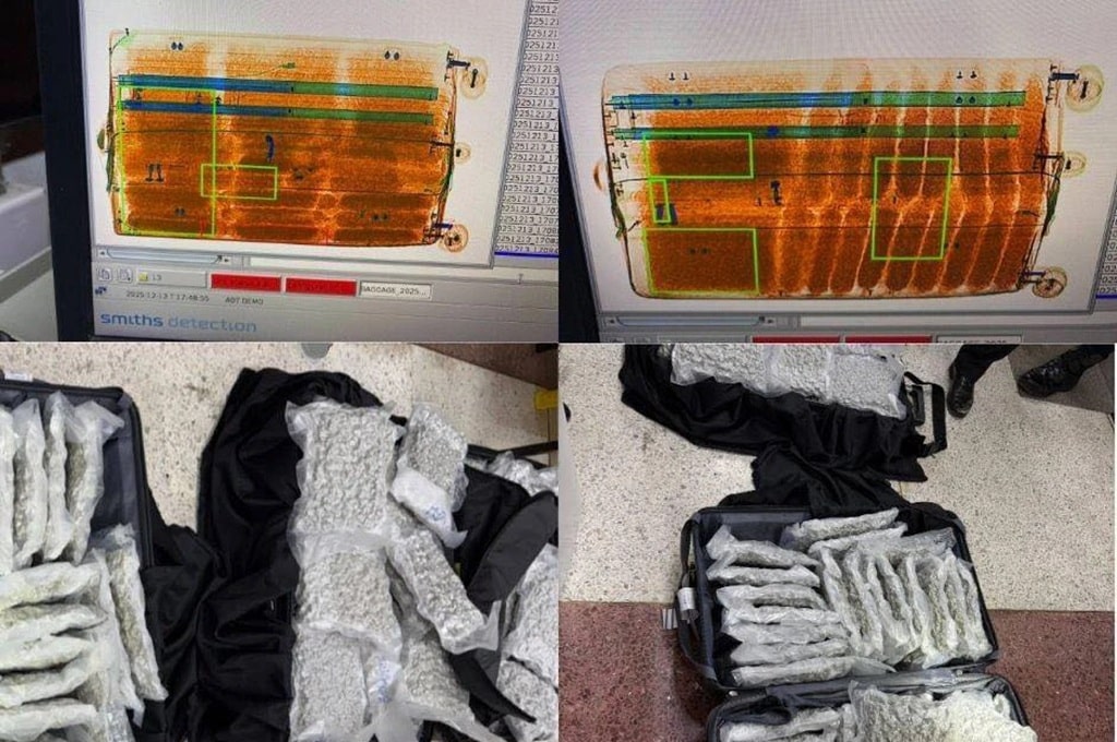 Korean Couplle, Chiang Rai Airport, cannabis