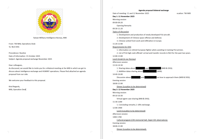 Taiwan and the Netherlands