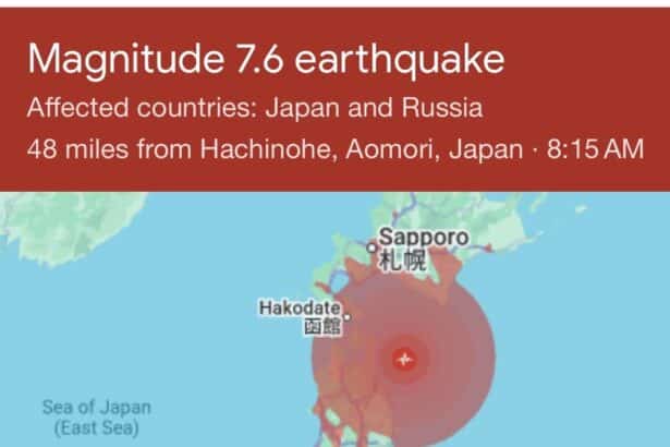 magnitude 7.6 earthquake has hit north-eastern Japan