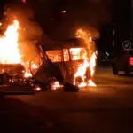 Driver Killed After His Passenger Van Crashes and Bursts into Flames