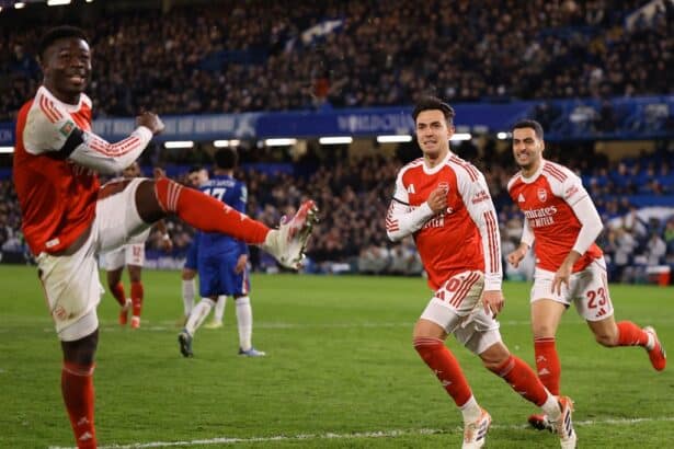 Chelsea losing 2-3 to Arsenal