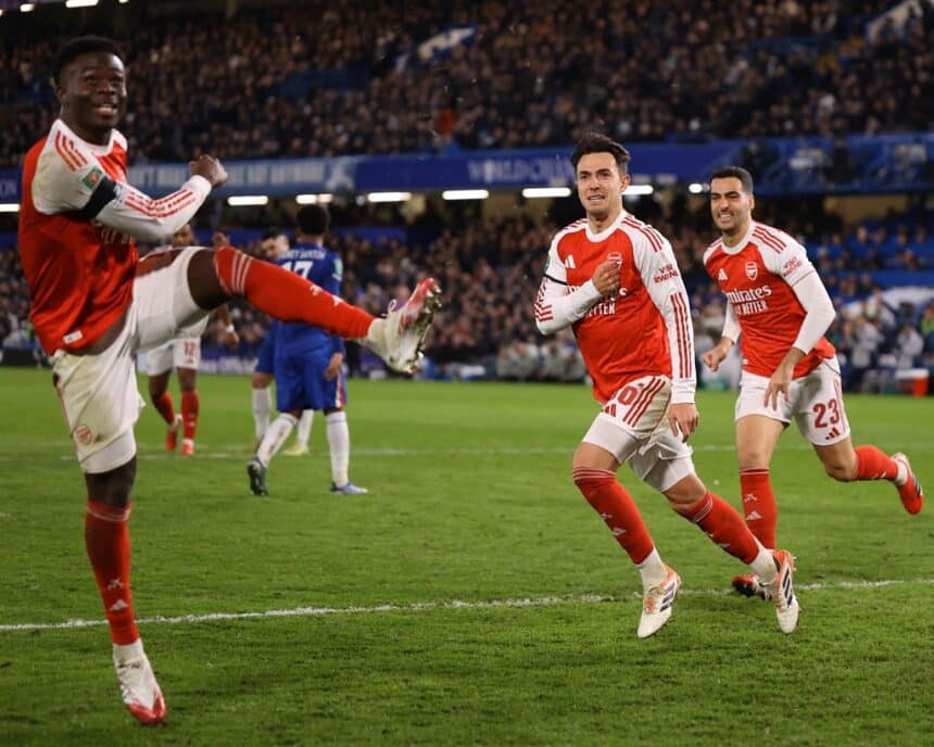 Chelsea losing 2-3 to Arsenal