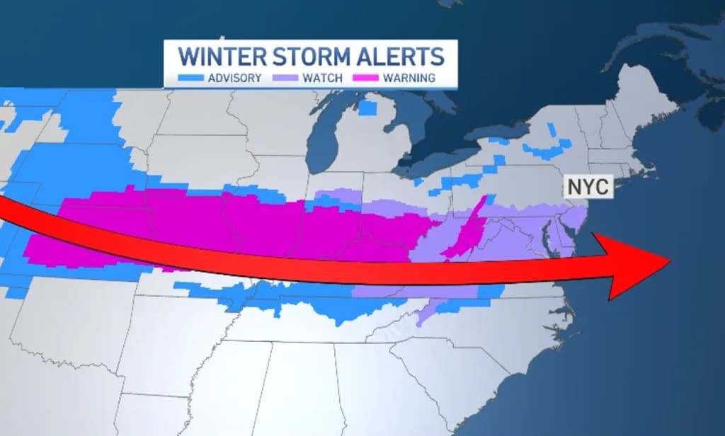 Winter Storm Watch Issued Most of the United States