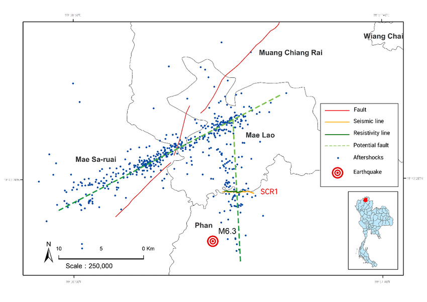 Chiang Rai fault lines
