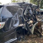 Speeding Toyota Fortuner Crashes