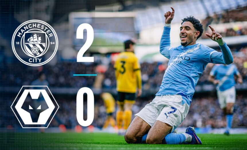 Manchester City Scores 2-0 Premier League Win Over Wolverhampton