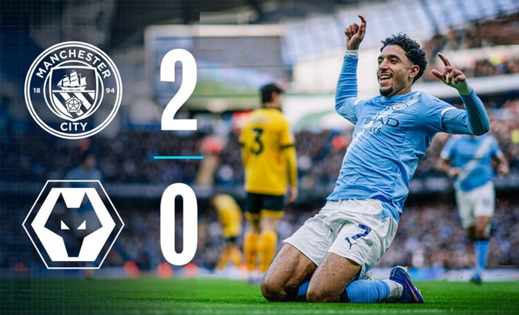 Manchester City Scores 2-0 Premier League Win Over Wolverhampton