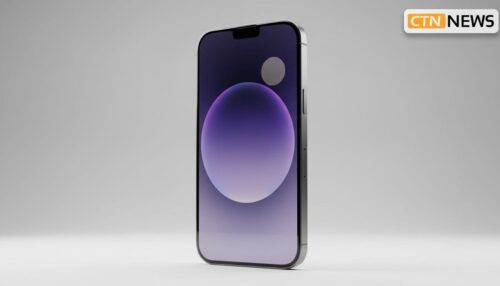 Modern smartphone with sleek design.