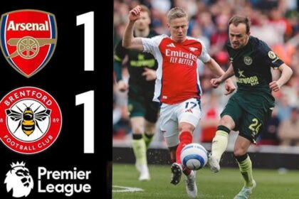 brentford vs arsenal 1-1