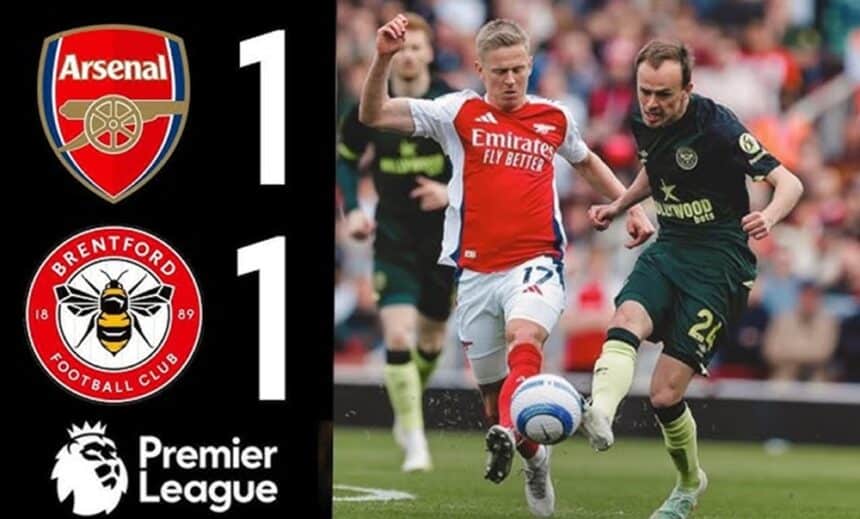 brentford vs arsenal 1-1