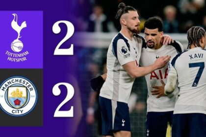 Manchester City and Hotspurs Play Out a Wild 2-2 Draw