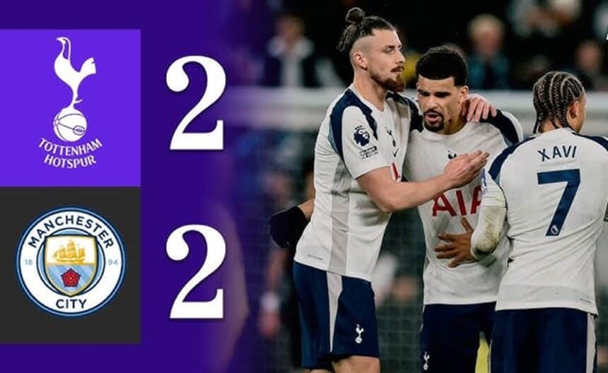Manchester City and Hotspurs Play Out a Wild 2-2 Draw