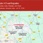 earthquake in New delhi
