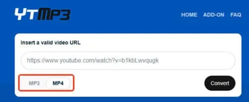 Choose Output Format Ytmp3
