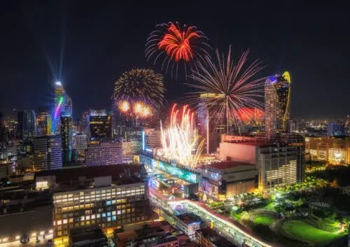 Bangkok fireworks