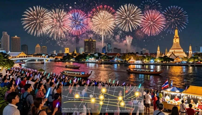 Bangkok New Year Fireworks Locations 2026 (Official Approved Spots and How to Pick Yours)