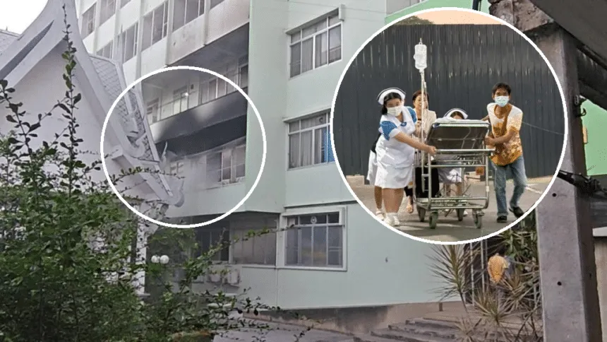 Phrae Hospital Evacuates 124 Patients Over Second Floor Fire